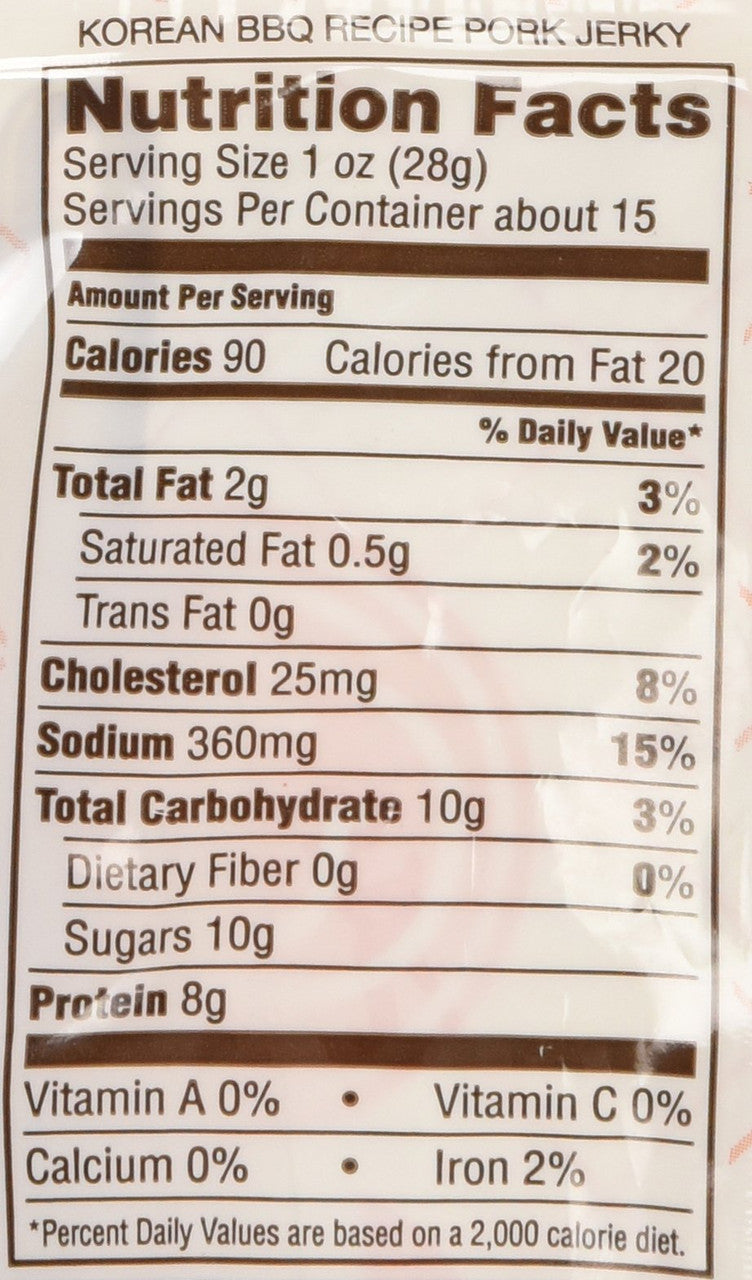 Golden Island Korean All Natural Barbecue Pork Jerky, 410g/14.5oz, {Imported from Canada}